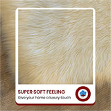 Luxury Faux Sheepskin Fur Rug, Fluffy Area Rug, Non-Slip Home Décor Accent - lambzydecor.com