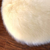 LAMBZY Faux Sheepskin Hypoallergenic Oval Silky Shag Rug - lambzydecor.com