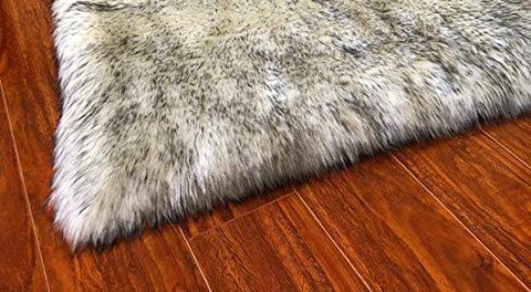 LAMBZY Faux Sheepskin Super Soft Hypoallergenic Square Area Rug Plush Fur Premium Shag - lambzydecor.com