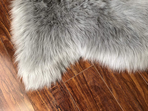 Luxury Faux Sheepskin Shaggy Silky Plush Carpet - Hypoallergenic, Free Shape Rug - lambzydecor.com