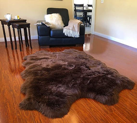 Luxury Faux Sheepskin Shaggy Silky Plush Carpet - Hypoallergenic, Free Shape Rug - lambzydecor.com