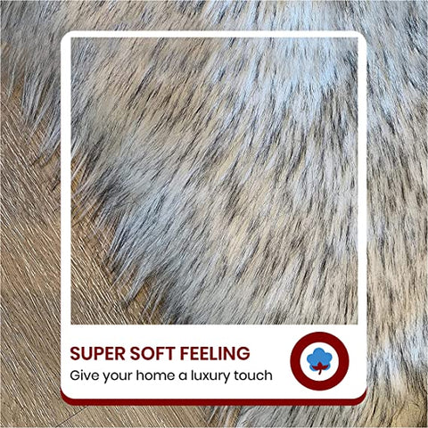 Luxury Faux Sheepskin Fur Rug, Fluffy Area Rug, Non-Slip Home Décor Accent - lambzydecor.com