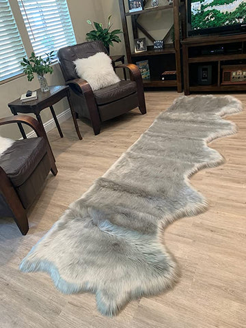 LAMBZY Faux Sheepskin Super Soft Hypoallergenic Silky Shag Rug for Living Room, Kids Room, Sofa - lambzydecor.com