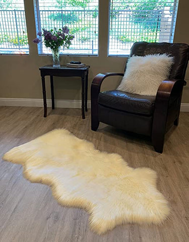 LAMBZY Faux Sheepskin Super Soft Hypoallergenic Silky Shag Rug for Living Room, Kids Room, Sofa - lambzydecor.com