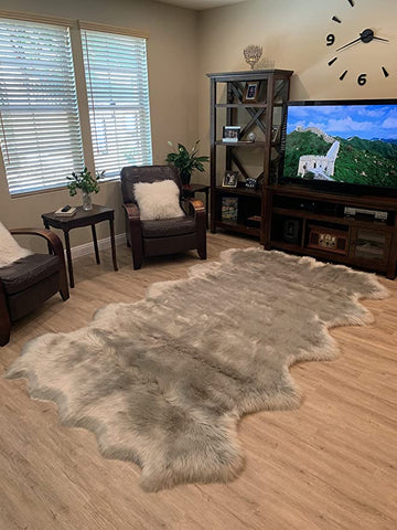 LAMBZY Faux Sheepskin Super Soft Hypoallergenic Silky Shag Rug for Living Room, Kids Room, Sofa - lambzydecor.com