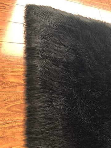 LAMBZY Faux Sheepskin Super Soft Hypoallergenic Square Area Rug Plush Fur Premium Shag - lambzydecor.com