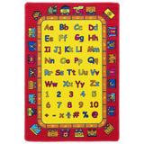 Colorful Kids Educational Rug for Playroom and Classroom - Learn and Play - lambzydecor.com