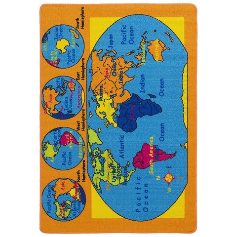 Colorful Kids Educational Rug for Playroom and Classroom - Learn and Play - lambzydecor.com