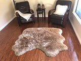 LAMBZY Genuine Sheepskin Silky Area Rug - Thick Strong Bottom Texture Stain Resistant Area Rug - lambzydecor.com