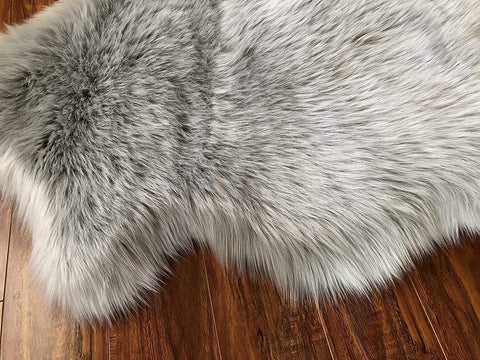 Luxury Faux Sheepskin Shaggy Silky Plush Carpet - Hypoallergenic, Free Shape Rug - lambzydecor.com