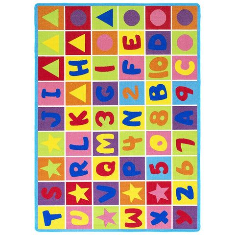 Colorful Kids Educational Rug for Playroom and Classroom - Learn and Play - lambzydecor.com