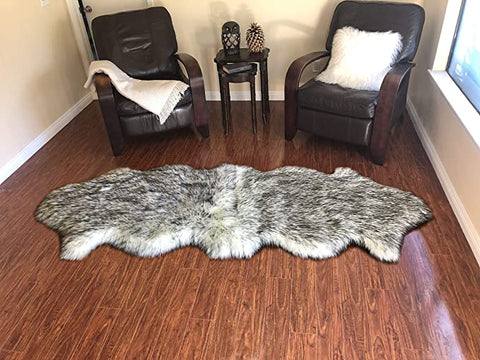 LAMBZY Genuine Sheepskin Silky Area Rug - Thick Strong Bottom Texture Stain Resistant Area Rug - lambzydecor.com