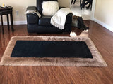 Versatile Faux Sheepskin Border Rug - Adds Coziness to Your Living Space - lambzydecor.com