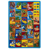 Colorful Kids Educational Rug for Playroom and Classroom - Learn and Play - lambzydecor.com