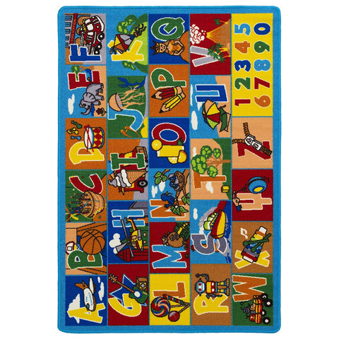 Colorful Kids Educational Rug for Playroom and Classroom - Learn and Play - lambzydecor.com