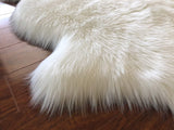 Luxury Faux Sheepskin Shaggy Silky Plush Carpet - Hypoallergenic, Free Shape Rug - lambzydecor.com