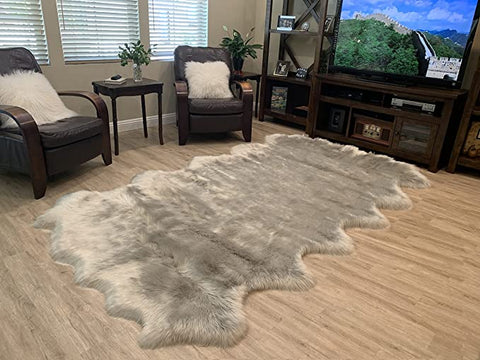 LAMBZY Faux Sheepskin Super Soft Hypoallergenic Silky Shag Rug for Living Room, Kids Room, Sofa - lambzydecor.com