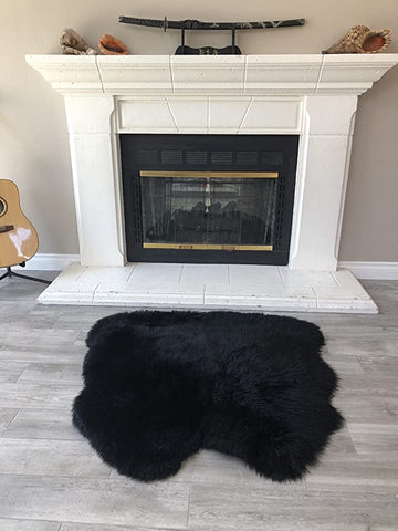 LAMBZY Genuine Sheepskin Silky Area Rug - Thick Strong Bottom Texture Stain Resistant Area Rug - lambzydecor.com