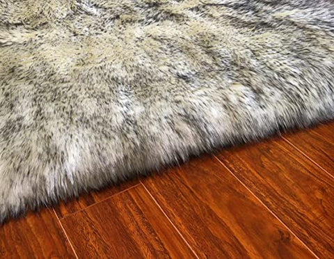 LAMBZY Faux Sheepskin Super Soft Hypoallergenic Square Area Rug Plush Fur Premium Shag - lambzydecor.com