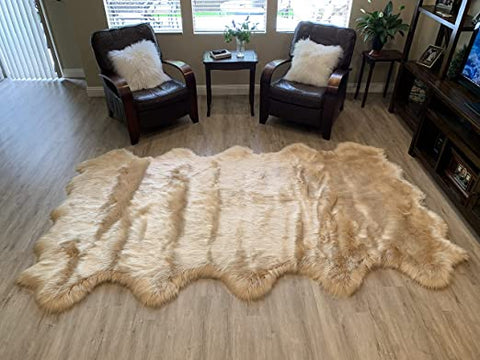LAMBZY Faux Sheepskin Super Soft Hypoallergenic Silky Shag Rug for Living Room, Kids Room, Sofa - lambzydecor.com