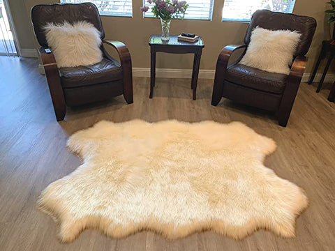 LAMBZY Faux Sheepskin Super Soft Hypoallergenic Silky Shag Rug for Living Room, Kids Room, Sofa - lambzydecor.com