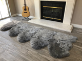 Genuine Sheepskin Area Rug with Strong Bottom Texture - Maya Collection, Black 2’X3' (60X90Cm) - lambzydecor.com