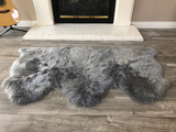 Genuine Sheepskin Area Rug with Strong Bottom Texture - Maya Collection, Black 2’X3' (60X90Cm) - lambzydecor.com