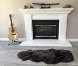 Genuine Sheepskin Area Rug with Strong Bottom Texture - Maya Collection, Black 2’X3' (60X90Cm) - lambzydecor.com