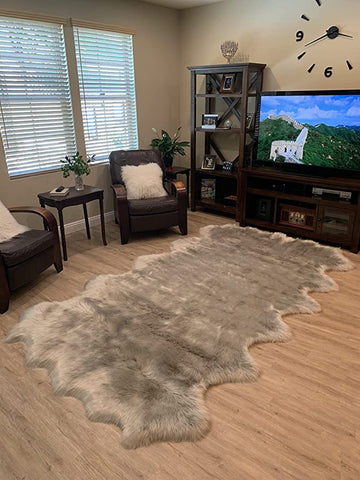 LAMBZY Faux Sheepskin Super Soft Hypoallergenic Silky Shag Rug for Living Room, Kids Room, Sofa - lambzydecor.com