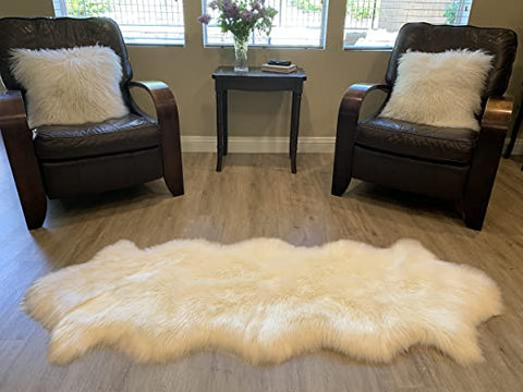 LAMBZY Faux Sheepskin Super Soft Hypoallergenic Silky Shag Rug for Living Room, Kids Room, Sofa - lambzydecor.com