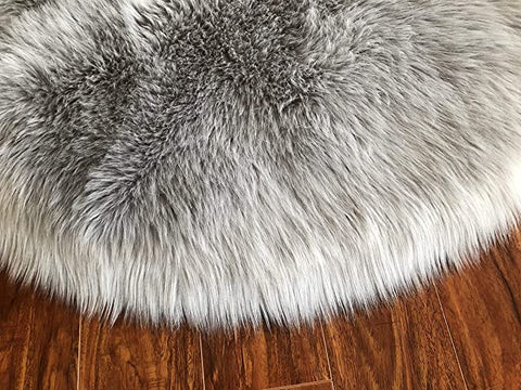 LAMBZY Genuine Sheepskin Silky Area Rug - Thick Strong Bottom Texture Stain Resistant Area Rug - lambzydecor.com