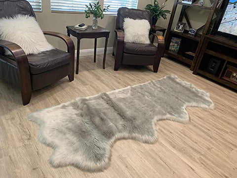 LAMBZY Faux Sheepskin Super Soft Hypoallergenic Silky Shag Rug for Living Room, Kids Room, Sofa - lambzydecor.com