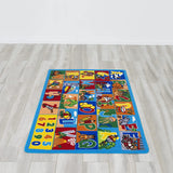 Colorful Kids Educational Rug for Playroom and Classroom - Learn and Play - lambzydecor.com