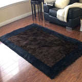 Soft and Durable Faux Sheepskin Rug with Border - Perfect for Any Room - lambzydecor.com