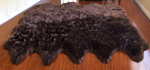 LAMBZY Genuine Sheepskin Silky Area Rug - Thick Strong Bottom Texture Stain Resistant Area Rug - lambzydecor.com