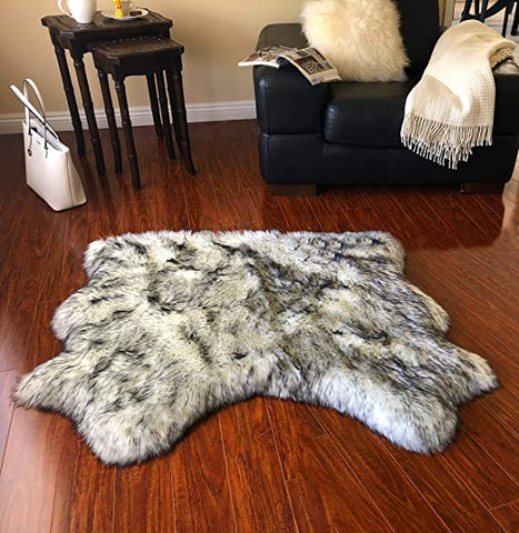 Luxury Faux Sheepskin Shaggy Silky Plush Carpet - Hypoallergenic, Free Shape Rug - lambzydecor.com