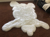 LAMBZY Faux Sheepskin Super Soft Hypoallergenic Silky Shag Bear Rug for Living Room, Kids Room, Sofa - lambzydecor.com