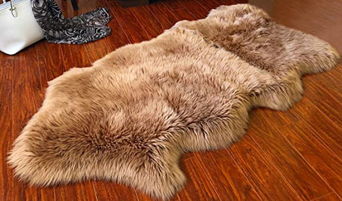 Luxury Faux Sheepskin Shaggy Silky Plush Carpet - Hypoallergenic, Free Shape Rug - lambzydecor.com