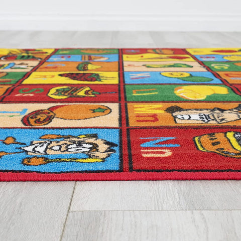 Colorful Kids Educational Rug for Playroom and Classroom - Learn and Play - lambzydecor.com