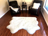 LAMBZY Genuine Sheepskin Silky Area Rug - Thick Strong Bottom Texture Stain Resistant Area Rug - lambzydecor.com