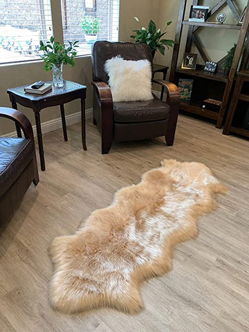 LAMBZY Faux Sheepskin Super Soft Hypoallergenic Silky Shag Rug for Living Room, Kids Room, Sofa - lambzydecor.com