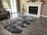 LAMBZY Genuine Sheepskin Silky Area Rug - Thick Strong Bottom Texture Stain Resistant Area Rug - lambzydecor.com
