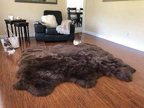 Luxury Faux Sheepskin Shaggy Silky Plush Carpet - Hypoallergenic, Free Shape Rug - lambzydecor.com
