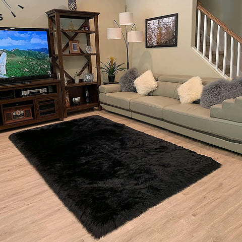 LAMBZY High Pile Super Fluffy Soft Faux Sheepskin Rug, Classic Sheepskin Super Soft to Touch Rug - lambzydecor.com