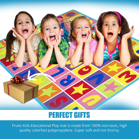 Colorful Kids Educational Rug for Playroom and Classroom - Learn and Play - lambzydecor.com