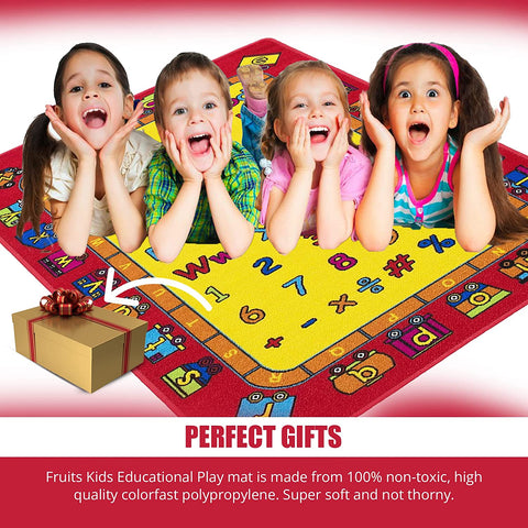 Colorful Kids Educational Rug for Playroom and Classroom - Learn and Play - lambzydecor.com