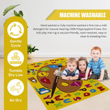 Colorful Kids Educational Rug for Playroom and Classroom - Learn and Play - lambzydecor.com