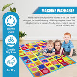 Colorful Kids Educational Rug for Playroom and Classroom - Learn and Play - lambzydecor.com