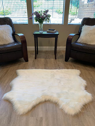 LAMBZY Faux Sheepskin Super Soft Hypoallergenic Silky Shag Rug for Living Room, Kids Room, Sofa - lambzydecor.com
