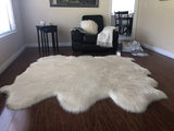 Luxury Faux Sheepskin Shaggy Silky Plush Carpet - Hypoallergenic, Free Shape Rug - lambzydecor.com